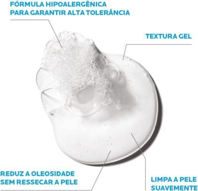 La Roche-posay Effaclar Gel Alta Tolerância. Gel de Limpeza Facial. Limpa a Pele Suavemente Reduzindo a Oleosidade e Eliminando o Brilho. Limpeza Facial. Pele Oleosa e Sensível. Caprylyl Glycol, Glicerina, PCA de Zinco - Image 6