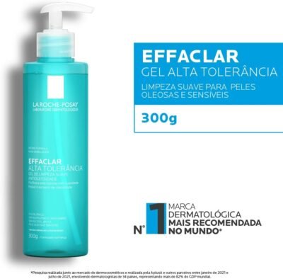 La Roche-posay Effaclar Gel Alta Tolerância. Gel de Limpeza Facial. Limpa a Pele Suavemente Reduzindo a Oleosidade e Eliminando o Brilho. Limpeza Facial. Pele Oleosa e Sensível. Caprylyl Glycol, Glicerina, PCA de Zinco - Image 5