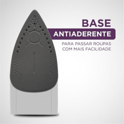 Black Decker Ferro de Passar Roupa, com Vaporizador, Base Antiaderente, Branco e Roxo, Modelo FX1000 - Image 4