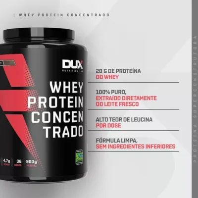 Whey Protein Concentrado Dux 900g Sabor Cookies - Image 6